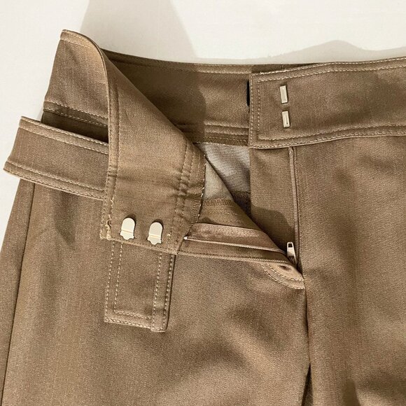 Cache Contour Collection | Luxe Brown Pants & Sleeveless Jacket Suit w/Belt EUC - Picture 4 of 13